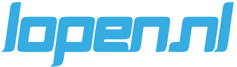 Lopen logo blauw