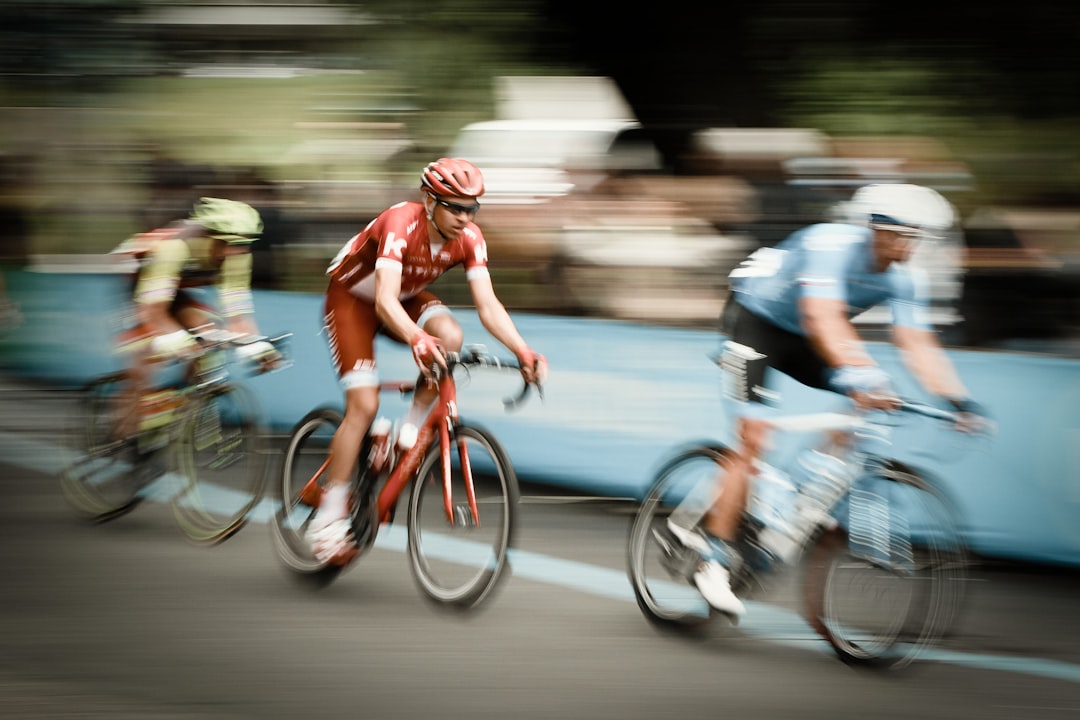 Men cycling in Turin city