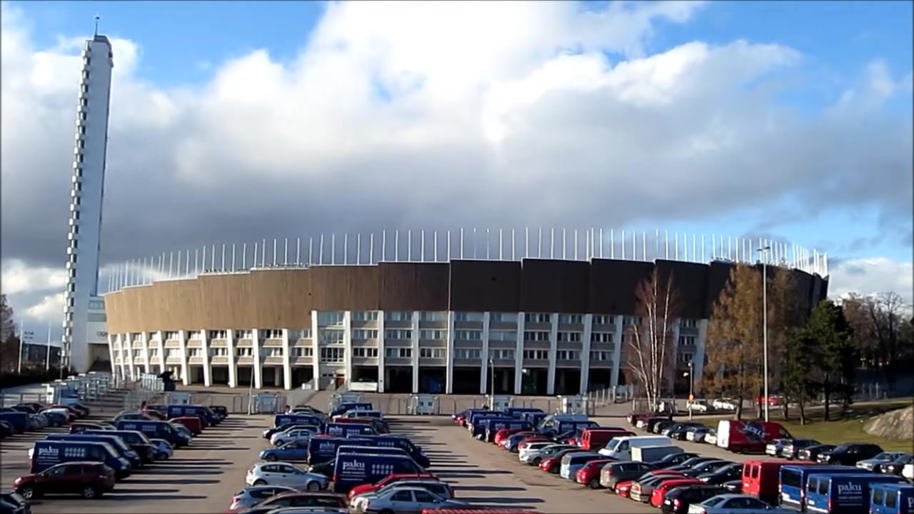Het Olympisch Stadion van Helsinki met zijn witte toren